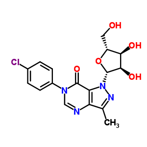 6-(4-chlorophenyl)-3-methyl-1-beta-D-ribofuranosyl-1,6-dihydro-7H-pyrazolo[4,3-d]pyrimidin-7-one