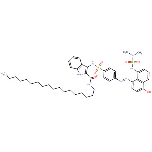 1H-Indole-2-carboxamide,3-[[[4-[[8-[[(dimethylamino)sulfonyl]amino]-4-hydroxy-1-naphthalenyl]azo]phenyl]sulfonyl]amino]-N-octadecyl-