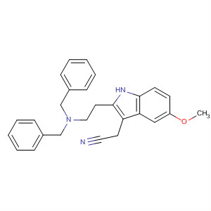 1H-Indole-3-acetonitrile, 2-[2-[bis(phenylmethyl)amino]ethyl]-5-methoxy-