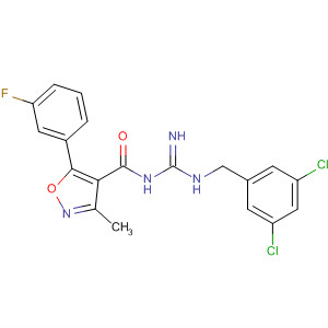 4-Isoxazolecarboxamide,N-[[[(3,5-dichlorophenyl)methyl]amino]iminomethyl]-5-(3-fluorophenyl)-3-methyl-