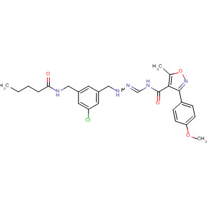 4-Isoxazolecarboxamide,N-[[[[3-chloro-5-[[(1-oxopentyl)amino]methyl]phenyl]methyl]amino]iminomethyl]-3-(4-methoxyphenyl)-5-methyl-