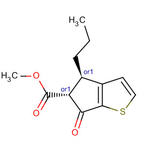 4H-Cyclopenta[b]thiophene-5-carboxylic acid,5,6-dihydro-6-oxo-4-propyl-, methyl ester, (4R,5R)-rel-