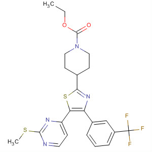 1-Piperidinecarboxylic acid,4-[5-[2-(methylthio)-4-pyrimidinyl]-4-[3-(trifluoromethyl)phenyl]-2-thiazolyl]-, ethyl ester