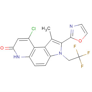 7H-Pyrrolo[3,2-f]quinolin-7-one,9-chloro-3,6-dihydro-1-methyl-2-(2-oxazolyl)-3-(2,2,2-trifluoroethyl)-