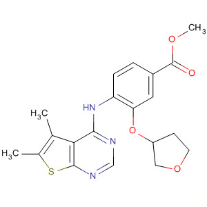Benzoic acid,4-[(5,6-dimethylthieno[2,3-d]pyrimidin-4-yl)amino]-3-[(tetrahydro-3-furanyl)oxy]-, methyl ester