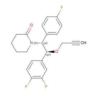 2-Piperidinone,1-[(1R,2S)-2-(3,4-difluorophenyl)-1-(4-fluorophenyl)-2-(2-propyn-1-yloxy)ethyl]-, rel-