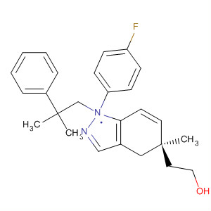 1H-Indazole-5-ethanol,1-(4-fluorophenyl)-4,5-dihydro-5-methyl-a-(2-methyl-2-phenylpropyl)-,(5R)-