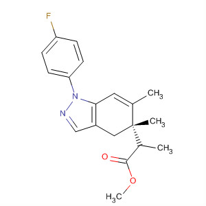 1H-Indazole-5-propanoic acid,1-(4-fluorophenyl)-4,5-dihydro-5,6-dimethyl-, methyl ester, (5S)-