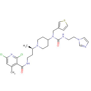 3-Pyridinecarboxamide,2,6-dichloro-N-[(3R)-3-[4-[[[[2-(1H-imidazol-1-yl)ethyl]amino]carbonyl](3-thienylmethyl)amino]-1-piperidinyl]butyl]-4-methyl-