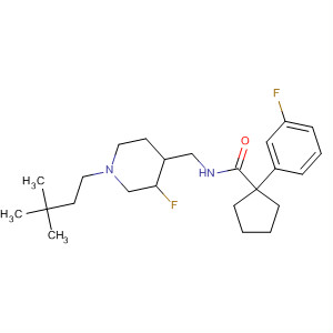 Cyclopentanecarboxamide,N-[[1-(3,3-dimethylbutyl)-3-fluoro-4-piperidinyl]methyl]-1-(3-fluorophenyl)-