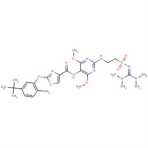 4-Thiazolecarboxamide,N-[2-[[2-[[[bis(dimethylamino)methylene]amino]sulfonyl]ethyl]amino]-4,6-dimethoxy-5-pyrimidinyl]-2-[5-(1,1-dimethylethyl)-2-methylphenoxy]-