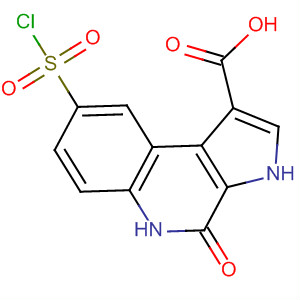 3H-Pyrrolo[2,3-c]quinoline-1-carboxylic  acid,  8-(chlorosulfonyl)-4,5-dihydro-4-oxo-