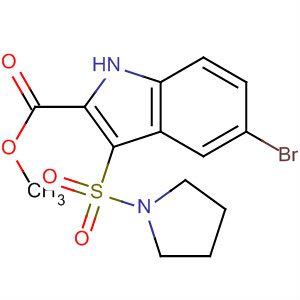 1H-Indole-2-carboxylic acid, 5-bromo-3-(1-pyrrolidinylsulfonyl)-, methylester