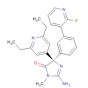 4H-Imidazol-4-one,2-amino-5-(2,6-diethyl-4-pyridinyl)-5-[3-(2-fluoro-3-pyridinyl)phenyl]-3,5-dihydro-3-methyl-, (5R)-