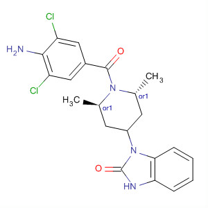 2H-Benzimidazol-2-one,1-[(2R,6R)-1-(4-amino-3,5-dichlorobenzoyl)-2,6-dimethyl-4-piperidinyl]-1,3-dihydro-, rel-