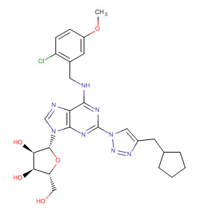 Adenosine,N-[(2-chloro-5-methoxyphenyl)methyl]-2-[4-(cyclopentylmethyl)-1H-1,2,3-triazol-1-yl]-