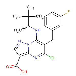 Pyrazolo[1,5-a]pyrimidine-3-carboxylic acid,5-chloro-6-[(3-fluorophenyl)methyl]-7-[[(1R)-1,2,2-trimethylpropyl]amino]-