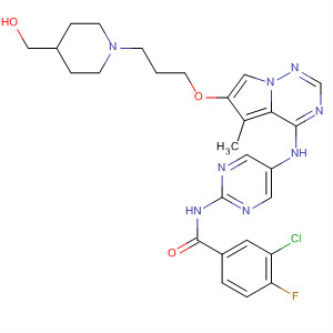 Benzamide,3-chloro-4-fluoro-N-[5-[[6-[3-[4-(hydroxymethyl)-1-piperidinyl]propoxy]-5-methylpyrrolo[2,1-f][1,2,4]triazin-4-yl]amino]-2-pyrimidinyl]-