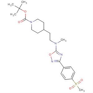 1-Piperidinecarboxylic acid,4-[2-[methyl[3-[4-(methylsulfonyl)phenyl]-1,2,4-oxadiazol-5-yl]amino]ethyl]-, 1,1-dimethylethyl ester