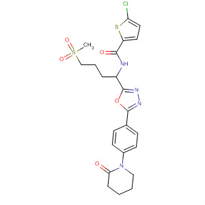 2-Thiophenecarboxamide,5-chloro-N-[4-(methylsulfonyl)-1-[5-[4-(2-oxo-1-piperidinyl)phenyl]-1,3,4-oxadiazol-2-yl]butyl]-