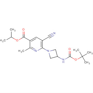 3-Pyridinecarboxylic acid,5-cyano-6-[3-[[(1,1-dimethylethoxy)carbonyl]amino]-1-azetidinyl]-2-methyl-, 1-methylethyl ester