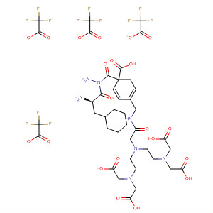 Benzoic acid,4-[[[2-[bis[2-[bis(carboxymethyl)amino]ethyl]amino]acetyl]amino]methyl]-, 1-[2-[(2R)-2-amino-3-cyclohexyl-1-oxopropyl]hydrazide],2,2,2-trifluoroacetate (1:4)