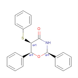 4H-1,3-Oxazin-4-one, tetrahydro-2,6-diphenyl-5-(phenylthio)-,(2R,5R,6S)-rel-