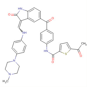 2-Thiophenecarboxamide,5-acetyl-N-[4-[[2,3-dihydro-3-[[[4-(4-methyl-1-piperazinyl)phenyl]amino]methylene]-2-oxo-1H-indol-5-yl]carbonyl]phenyl]-