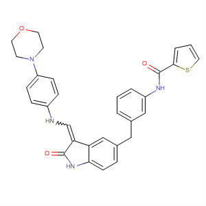 2-Thiophenecarboxamide,N-[3-[[2,3-dihydro-3-[[[4-(4-morpholinyl)phenyl]amino]methylene]-2-oxo-1H-indol-5-yl]methyl]phenyl]-