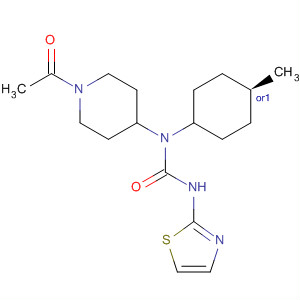 Urea,N-(1-acetyl-4-piperidinyl)-N-(trans-4-methylcyclohexyl)-N'-2-thiazolyl-