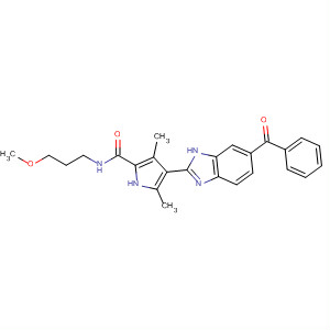 1H-Pyrrole-2-carboxamide,4-(6-benzoyl-1H-benzimidazol-2-yl)-N-(3-methoxypropyl)-3,5-dimethyl-