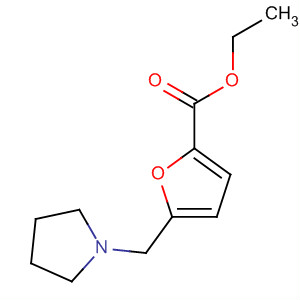 2-Furancarboxylic acid, 5-(1-pyrrolidinylmethyl)-, ethyl ester