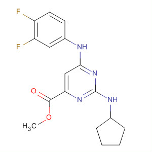 4-Pyrimidinecarboxylic acid,2-(cyclopentylamino)-6-[(3,4-difluorophenyl)amino]-, methyl ester