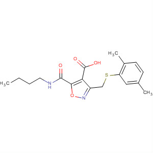 4-Isoxazolecarboxylic  acid,  5-[(butylamino)carbonyl]-3-[[(2,5-dimethylphenyl)thio]methyl]-