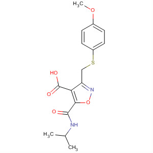 4-Isoxazolecarboxylic acid,3-[[(4-methoxyphenyl)thio]methyl]-5-[[(1-methylethyl)amino]carbonyl]-