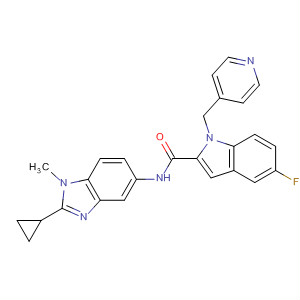 1H-Indole-2-carboxamide,N-(2-cyclopropyl-1-methyl-1H-benzimidazol-5-yl)-5-fluoro-1-(4-pyridinylmethyl)-