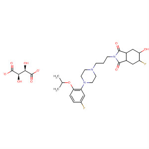 1H-Isoindole-1,3(2H)-dione,5-fluoro-2-[3-[4-[5-fluoro-2-(1-methylethoxy)phenyl]-1-piperazinyl]propyl]hexahydro-6-hydroxy-, (2R,3R)-2,3-dihydroxybutanedioate (1:1)