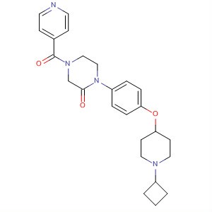 2-Piperazinone,1-[4-[(1-cyclobutyl-4-piperidinyl)oxy]phenyl]-4-(4-pyridinylcarbonyl)-