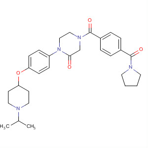 2-Piperazinone,1-[4-[[1-(1-methylethyl)-4-piperidinyl]oxy]phenyl]-4-[4-(1-pyrrolidinylcarbonyl)benzoyl]-