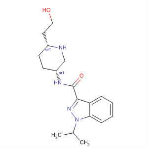 1H-Indazole-3-carboxamide,N-[(3R,6R)-6-(2-hydroxyethyl)-3-piperidinyl]-1-(1-methylethyl)-, rel-