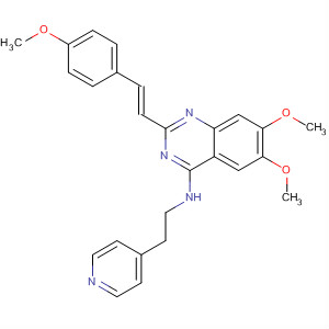 4-Quinazolinamine,6,7-dimethoxy-2-[(1E)-2-(4-methoxyphenyl)ethenyl]-N-[2-(4-pyridinyl)ethyl]-