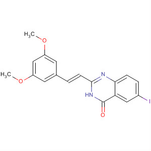 4(3H)-Quinazolinone, 2-[(1E)-2-(3,5-dimethoxyphenyl)ethenyl]-6-iodo-