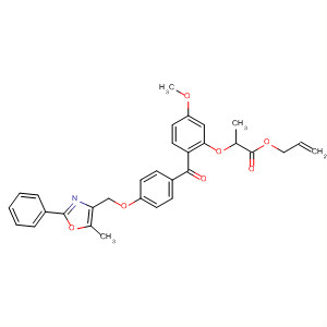 Propanoic acid,2-[5-methoxy-2-[4-[(5-methyl-2-phenyl-4-oxazolyl)methoxy]benzoyl]phenoxy]-, 2-propen-1-yl ester, (2R)-