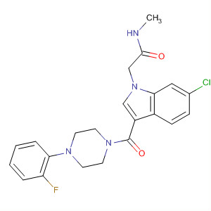 1H-Indole-1-acetamide,6-chloro-3-[[4-(2-fluorophenyl)-1-piperazinyl]carbonyl]-N-methyl-