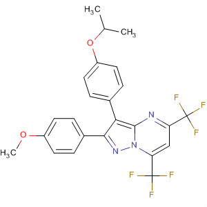 Pyrazolo[1,5-a]pyrimidine,2-(4-methoxyphenyl)-3-[4-(1-methylethoxy)phenyl]-5,7-bis(trifluoromethyl)-