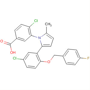 Benzoic acid,4-chloro-3-[2-[5-chloro-2-[(4-fluorophenyl)methoxy]phenyl]-5-methyl-1H-pyrrol-1-yl]-