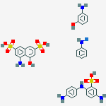 2,7-Naphthalenedisulfonic acid, 4-amino-5-hydroxy-, coupled with 3-aminophenol, diazotized 5-amino-2-[(4-aminophenyl)amino]benzenesulfonic acid and diazotized benzenamine, sodium salts