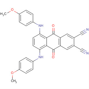 2,3-Anthracenedicarbonitrile,9,10-dihydro-5,8-bis[(4-methoxyphenyl)amino]-9,10-dioxo-