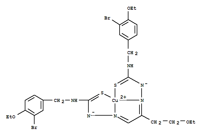Hydrazinecarbothioamide,2,2'-[1-(2-ethoxyethyl)-1,2-ethanediylidene]bis[N-[(3-bromo-4-ethoxyphenyl)methyl]-,copper complex