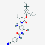 N-[2-amino-4-[[[(4-cyanophenyl)amino]carbonyl]amino]-5-hydroxyphenyl]-2-[2,4-bis(1,1-dimethylpropyl)phenoxy]hexanamide